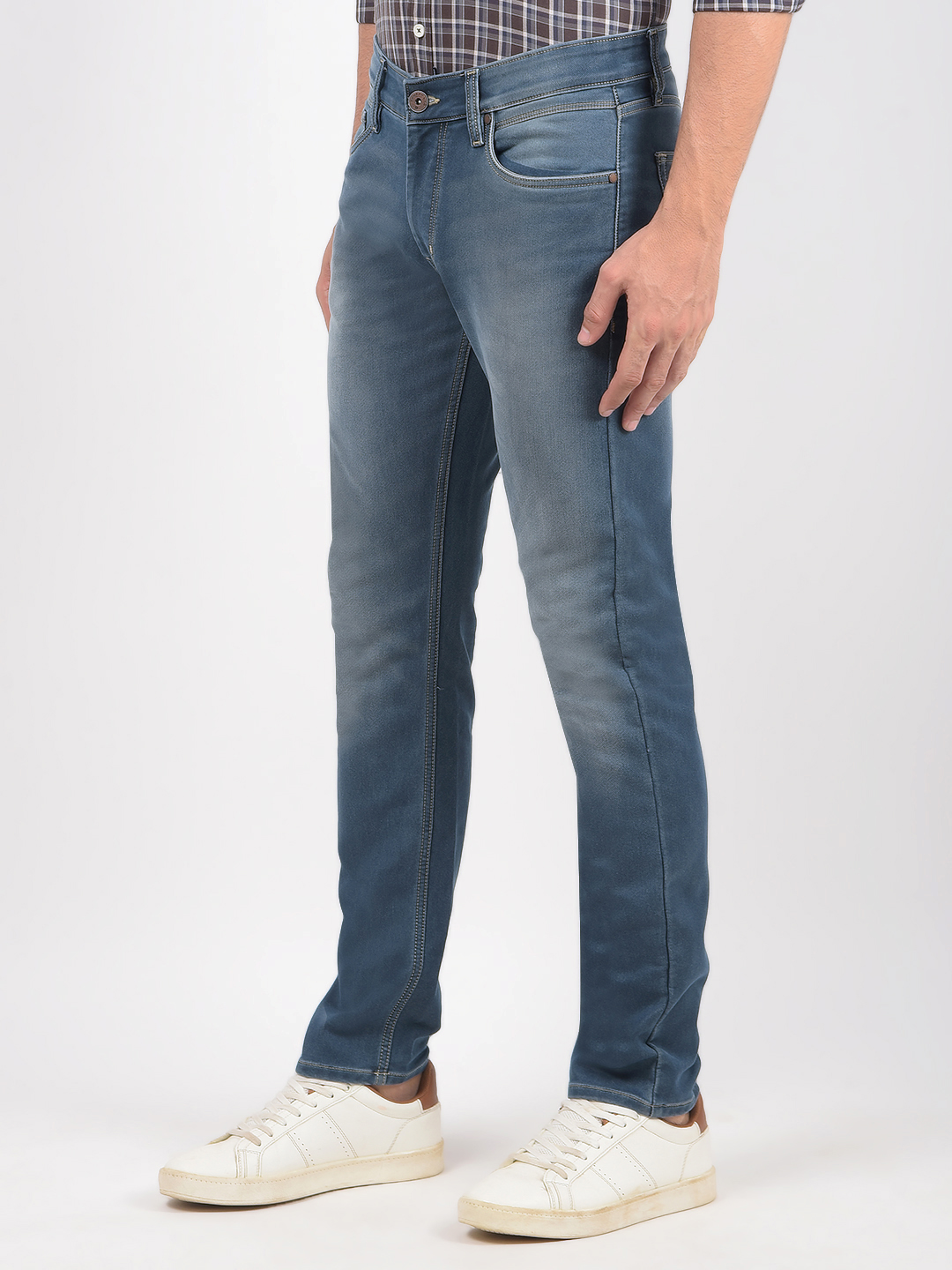 Numero Uno Men Solid Blue Jeans